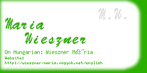 maria wieszner business card